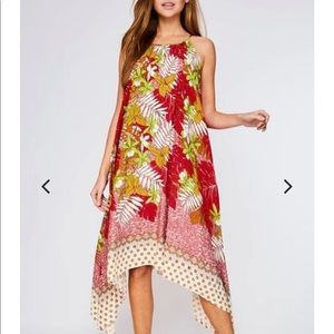 L Love Floral Flair Dress size medium new with tags Floral Flair Dress